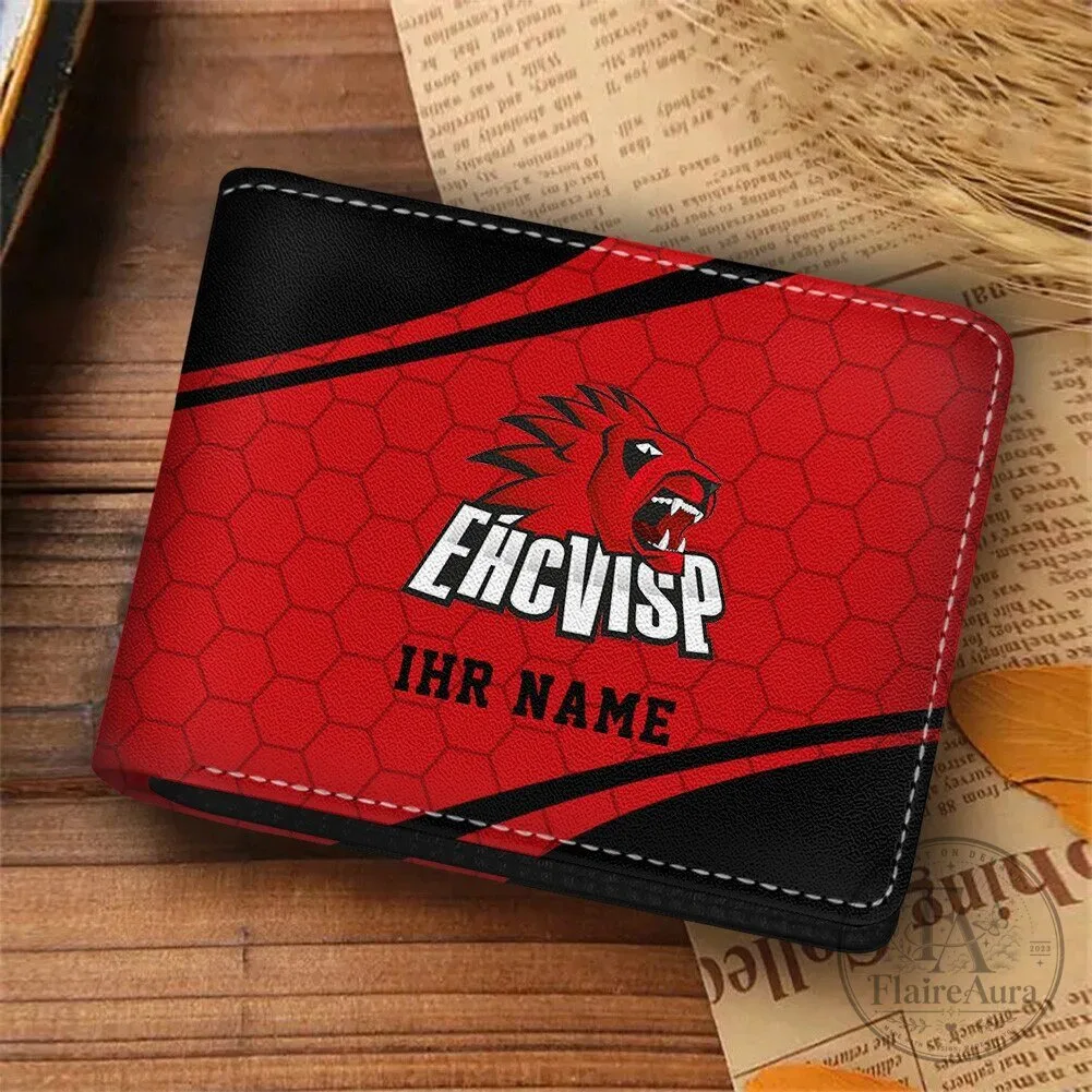 EHC Visp Ice Hockey Team Logo Personalized Bi-Fold Wallet