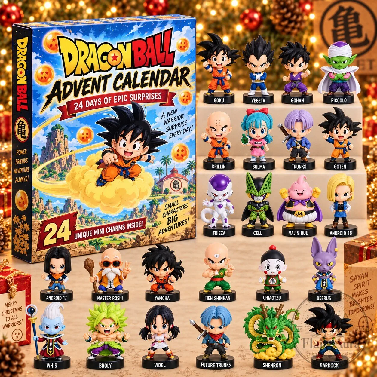 Dragon Ball Z Anime 24 Day Advent Calendar with 24 Unique Mini Figurines