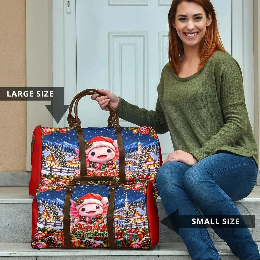 Axolotl Christmas Winter Wonderland Holiday Travel Bag Cute Animal 10 Axolotl Christmas Winter Wonderland Holiday Travel Bag Cute Animal