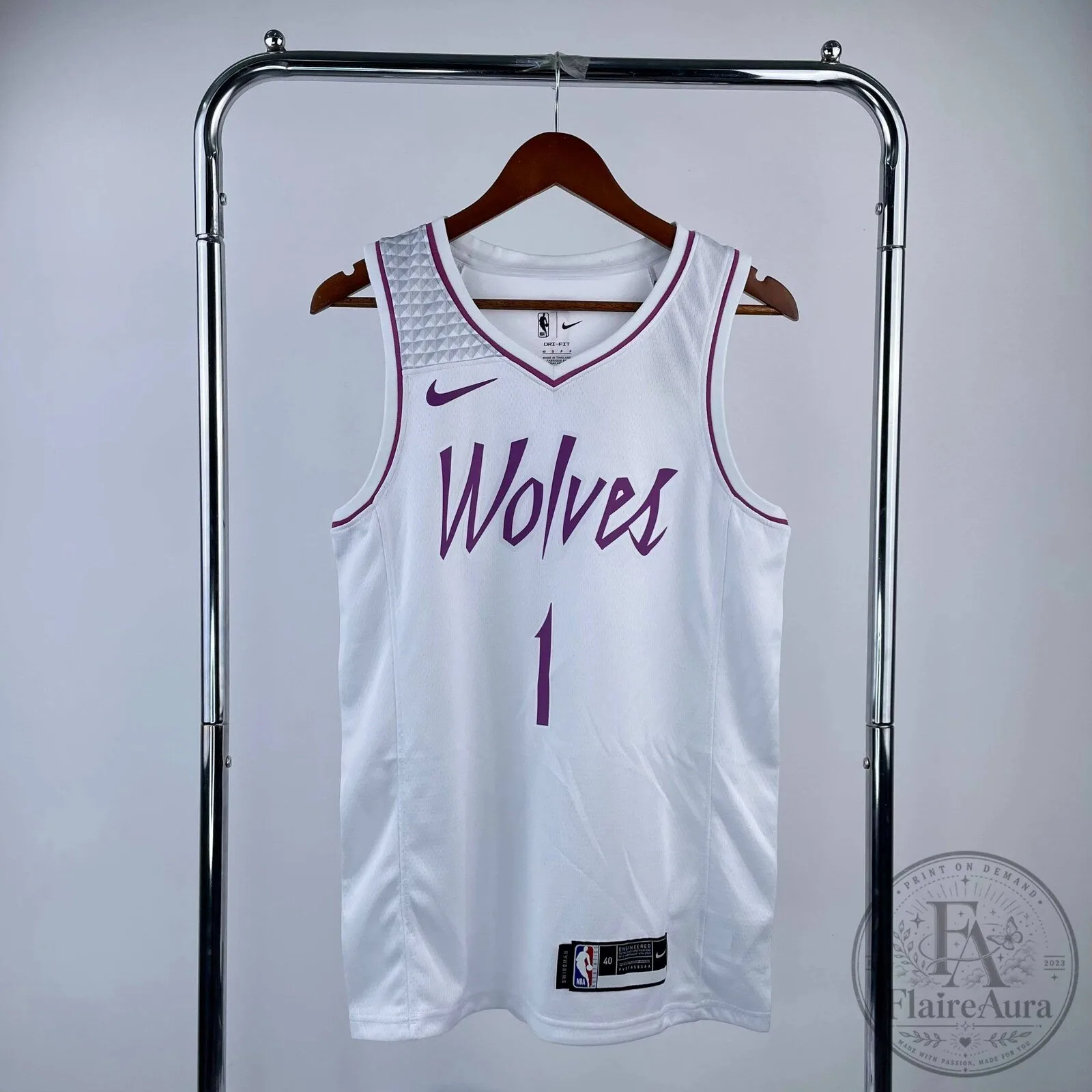 Minnesota Timberwolves White Earned Edition Basketball Jersey
