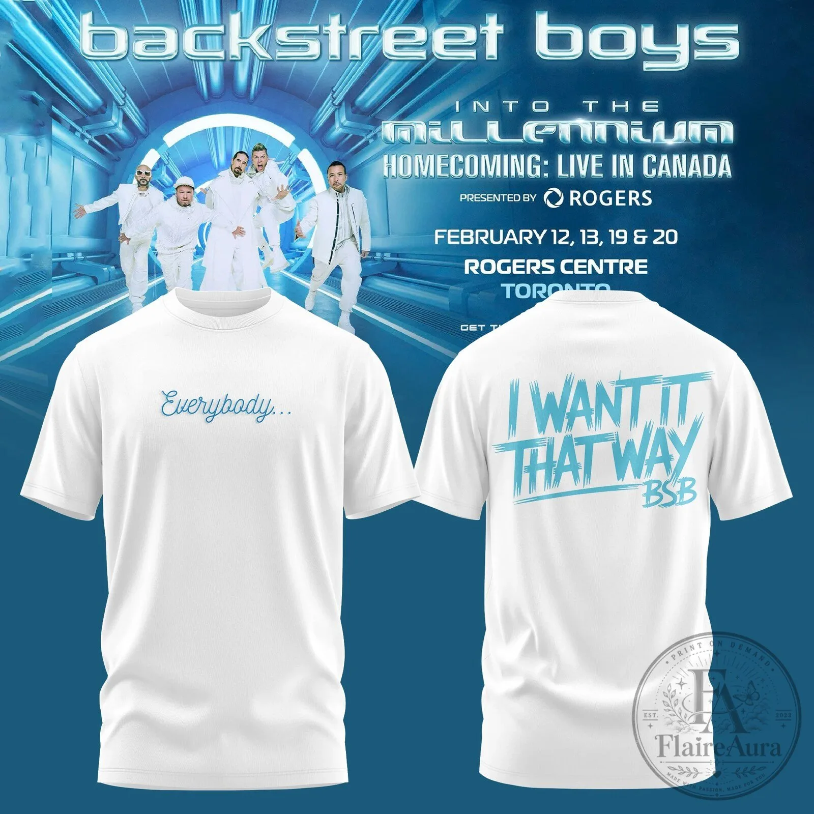 Canada Live T-Shirt of Backstreet Boys: Into The Millennium Homecoming