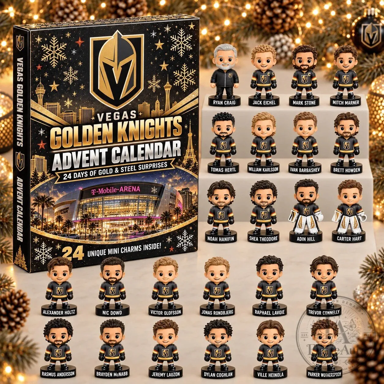 Vegas Golden Knights NHL Hockey Team 24 Days of Surprises Advent Calendar