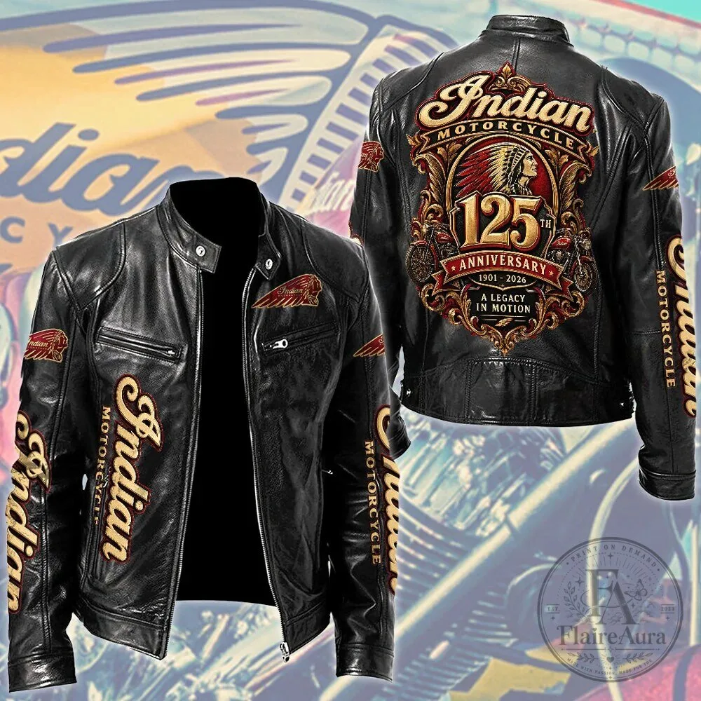 Black Leather Jacket for the 125th Anniversary of Indian Motorcycle