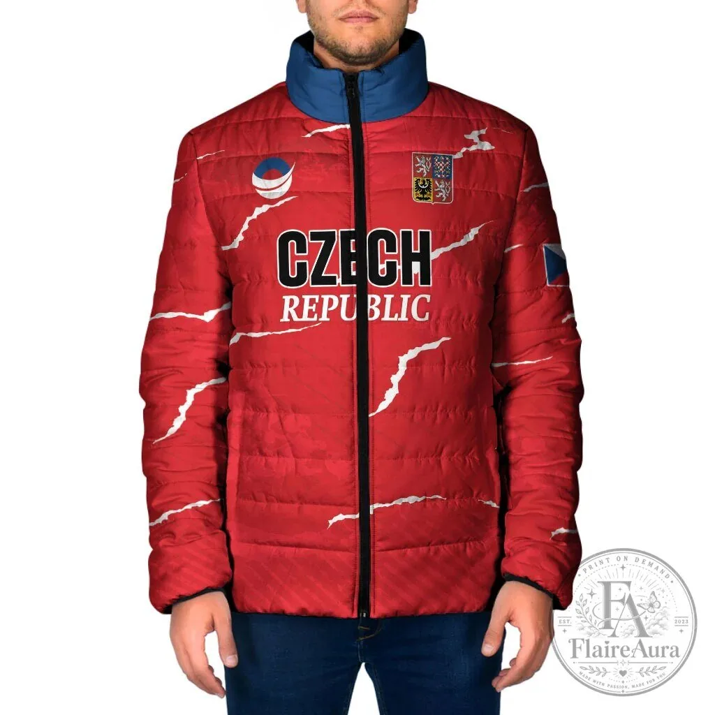 Czech Republic National Team Padded Winter Jacket for Men and Women