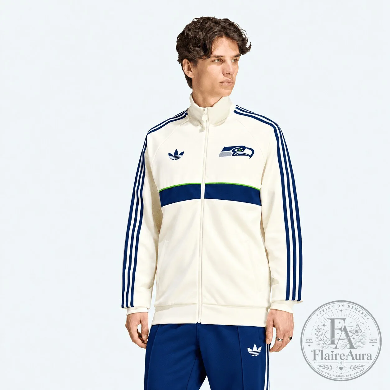 Seattle Seahawks National Football League Adidas Full Zip Track Jacket
