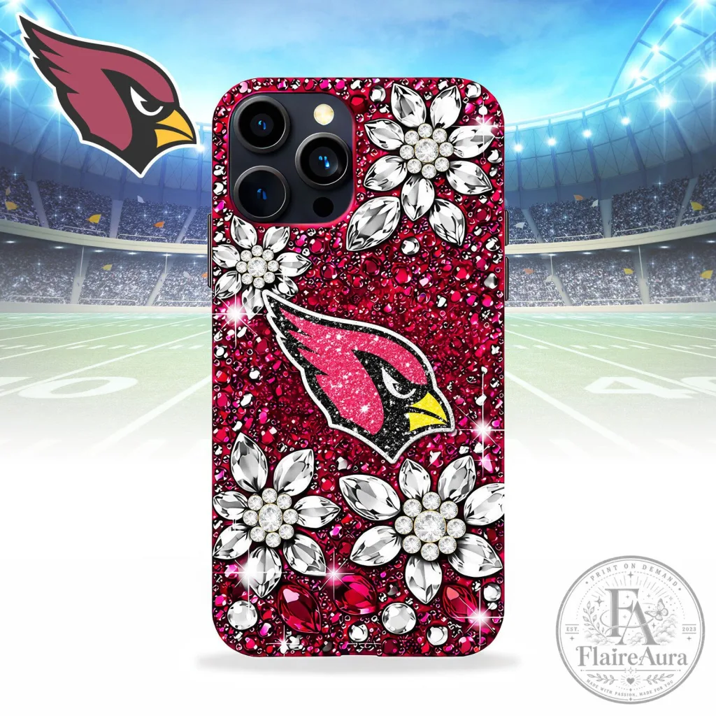 Arizona Cardinals Football Team Logo Rhinestone Phone Case