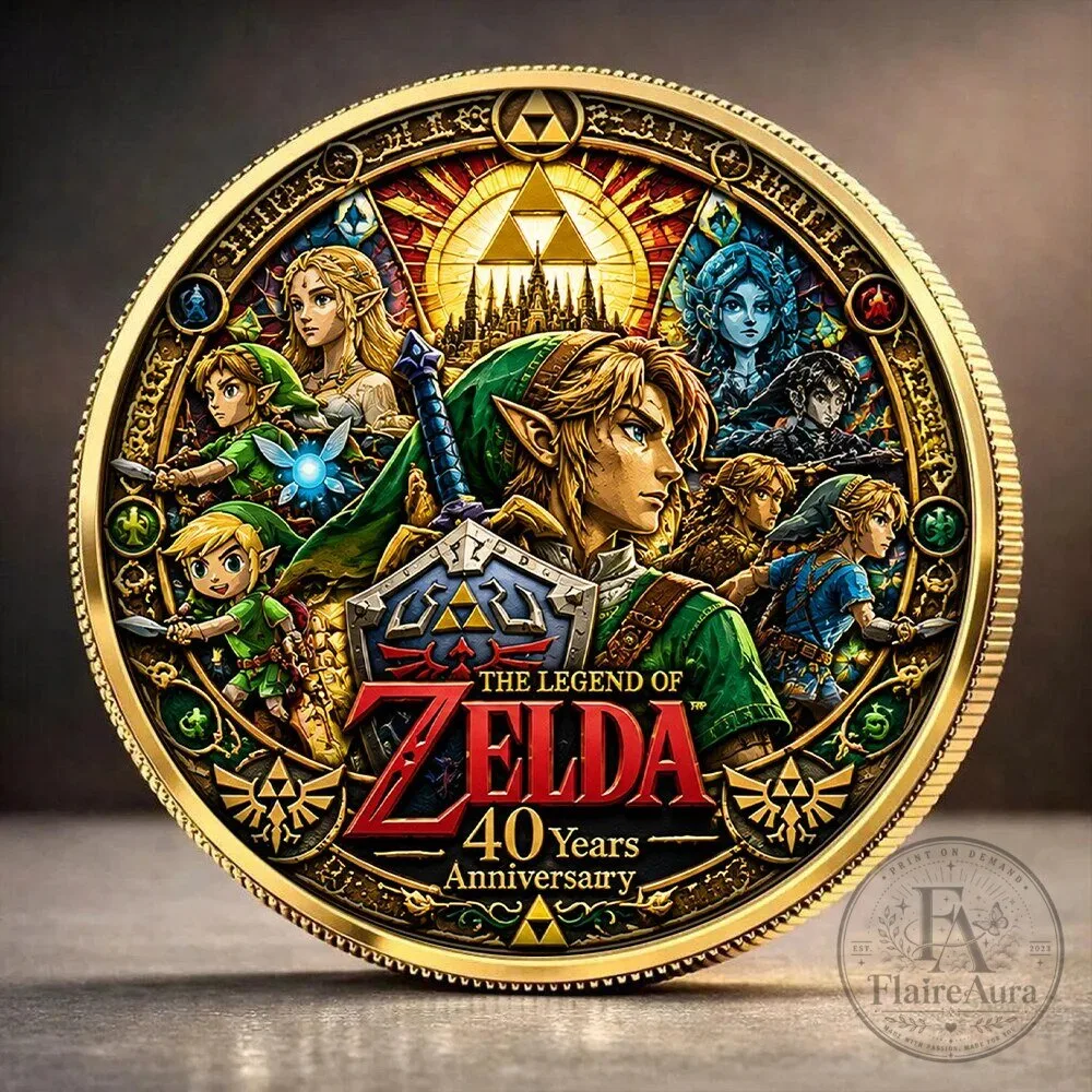 The Legend of Zelda 40th Anniversary Collectible Gold Plated Commemorative Coin