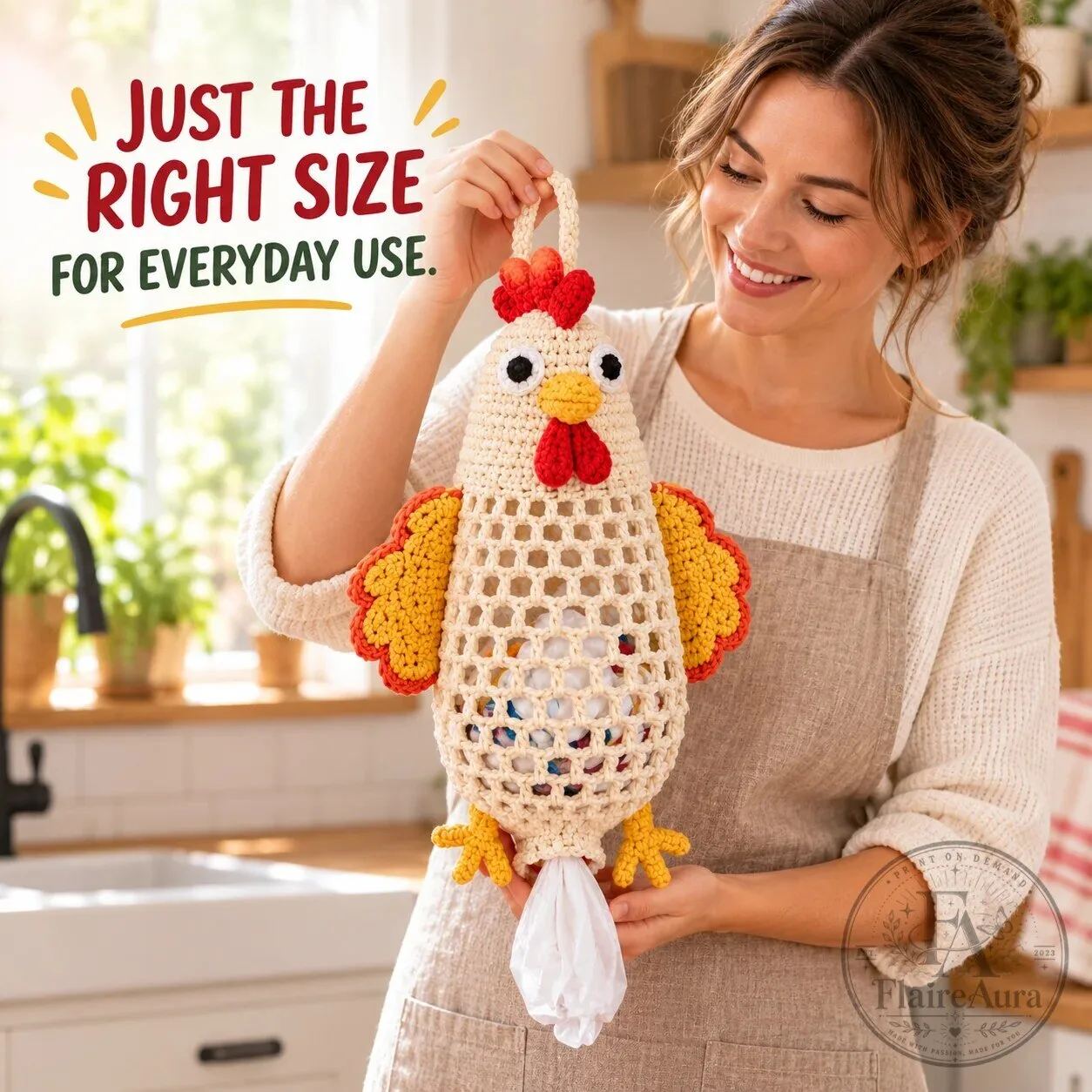 Crochet Goat Bag Holder DIY Craft Kit with Yarn, Hook, Accessories, Pattern 39 Crochet Goat Bag Holder DIY Craft Kit with Yarn, Hook, Accessories, Pattern