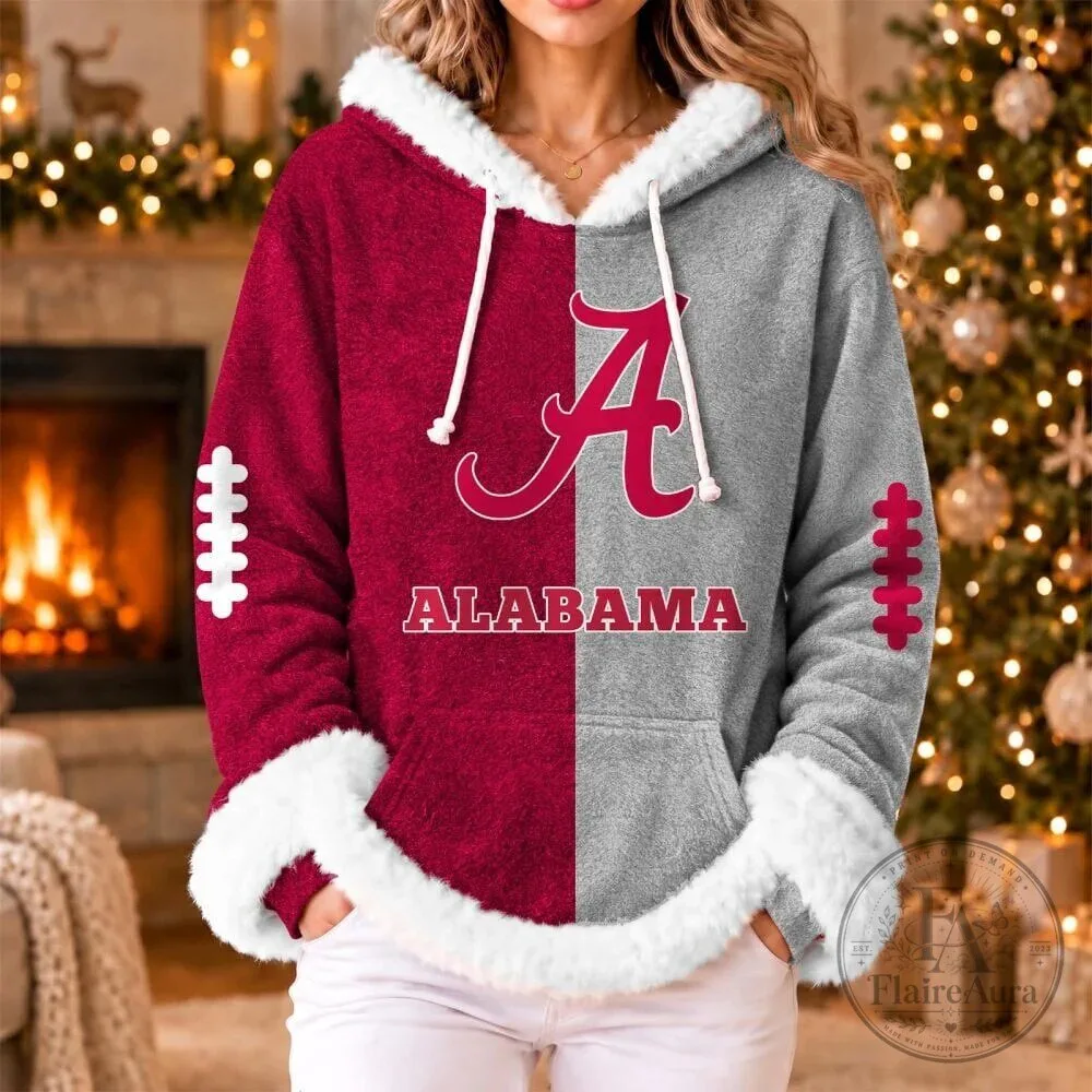 Alabama Crimson Tide Football Christmas Fleece Hoodie