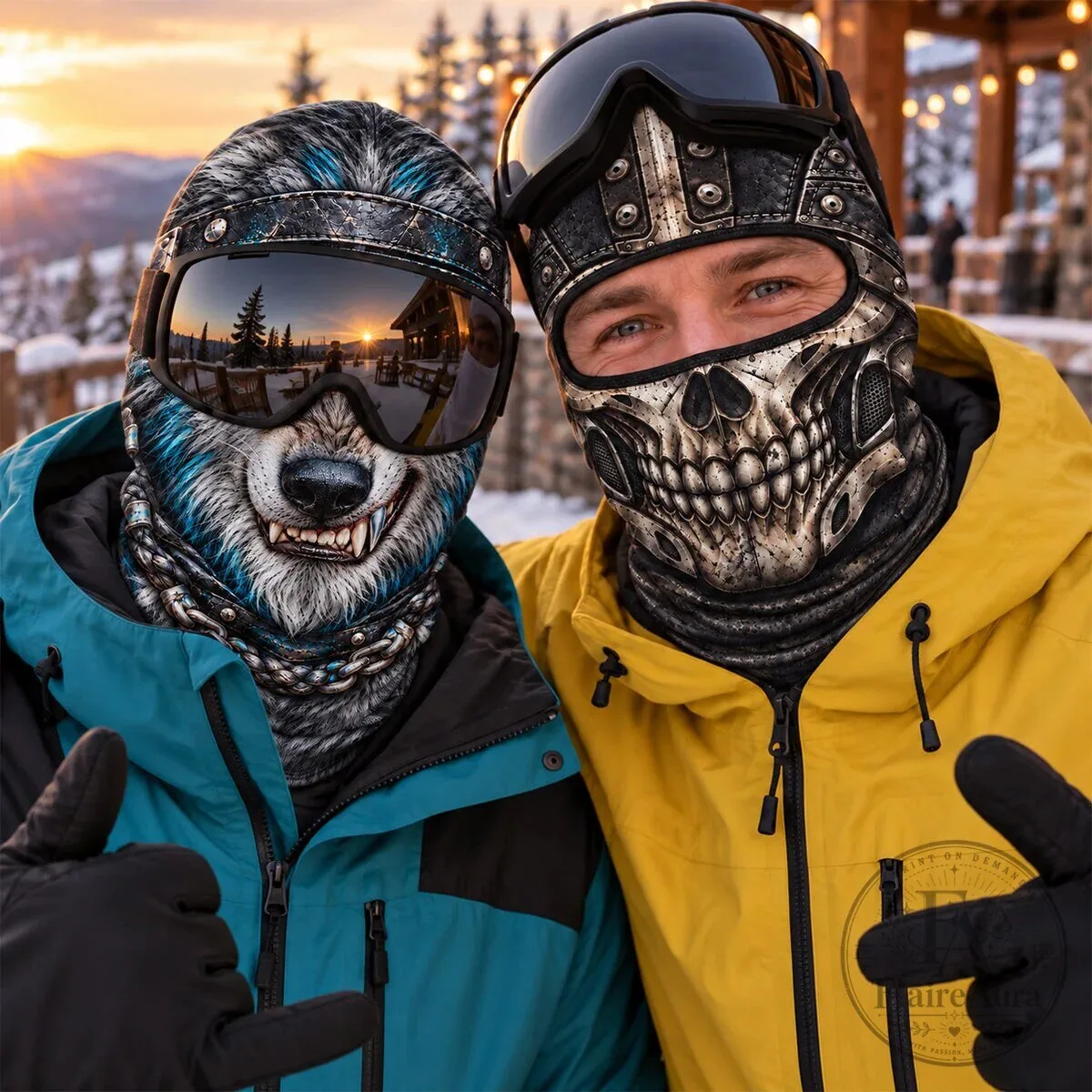 Wolf Skull Weirdos Ski Balaclava Face Mask