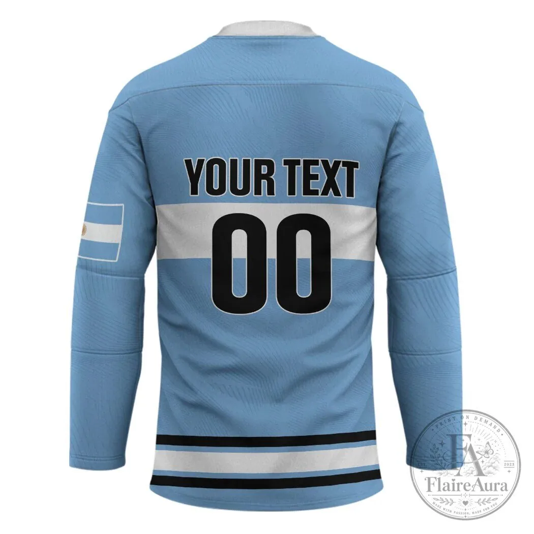 Argentina Hockey Los Leones Go Champions Ice Hockey Jersey 4 Argentina Hockey Los Leones Go Champions Ice Hockey Jersey