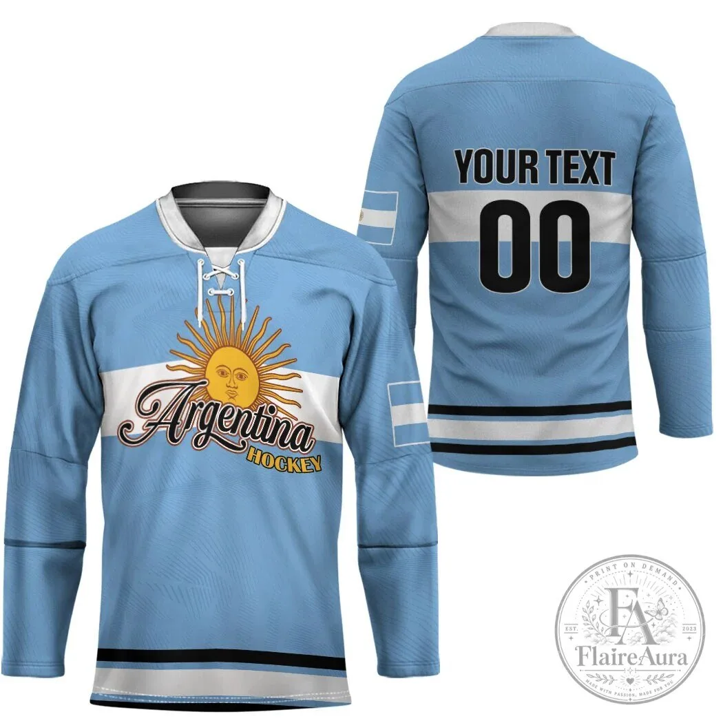 Argentina Hockey Los Leones Go Champions Ice Hockey Jersey 5 Argentina Hockey Los Leones Go Champions Ice Hockey Jersey