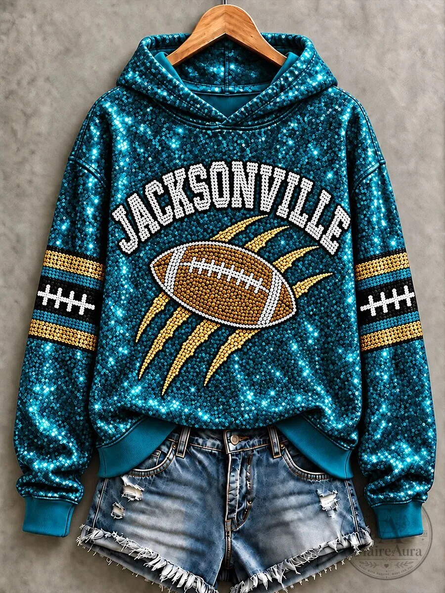 Jacksonville Jaguars Football Gameday Sequin Hoodie