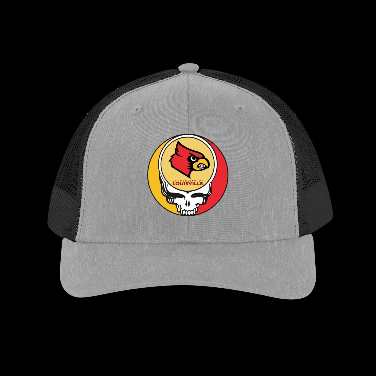 Louisville Cardinals Grateful Dead Steal Your Face Trucker Cap Hat
