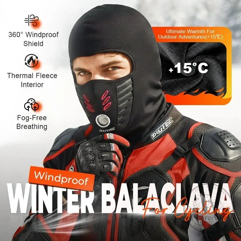 Winter Balaclava Full Face Mask Windproof Thermal Fleece for Outdoor Cycling