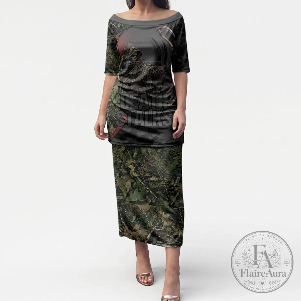 Grim Reaper Bowhunting Deer Skull Camouflage Dress