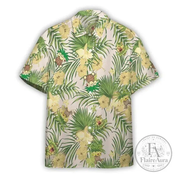 Pokemon Tropius And Turtwig Tropical Leaf Hawaiian Shirt