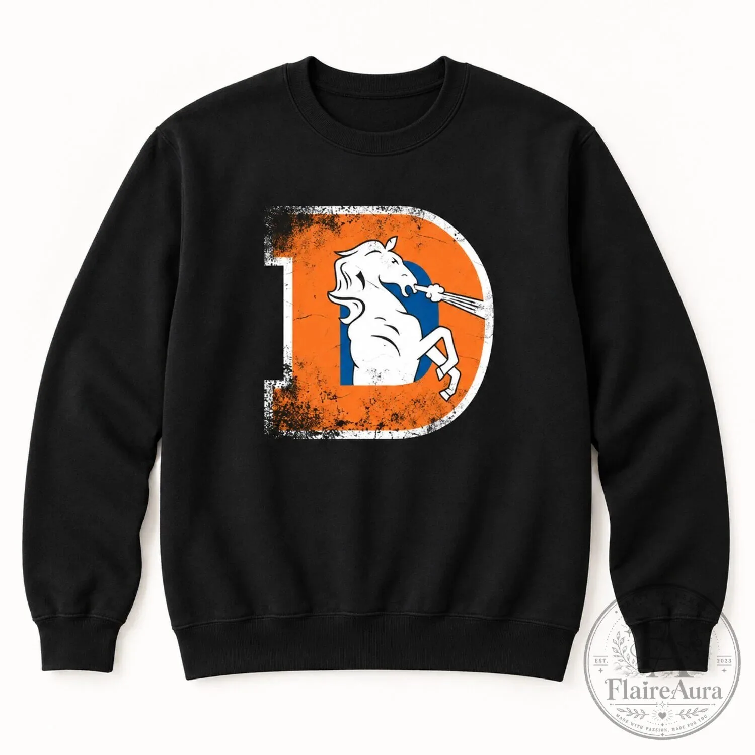 Denver Broncos Vintage Distressed Logo Football T-Shirt 13 Denver Broncos Vintage Distressed Logo Football T-Shirt