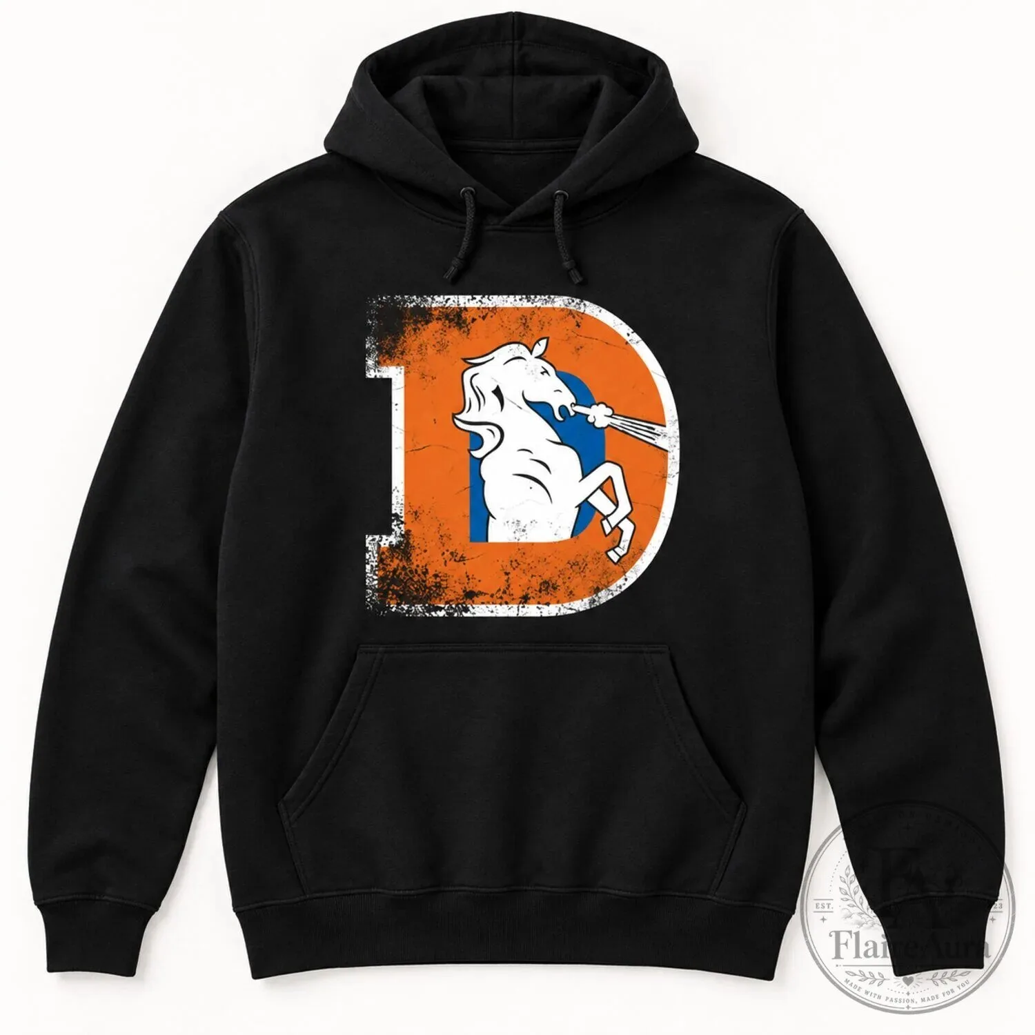 Denver Broncos Vintage Distressed Logo Football T-Shirt 15 Denver Broncos Vintage Distressed Logo Football T-Shirt