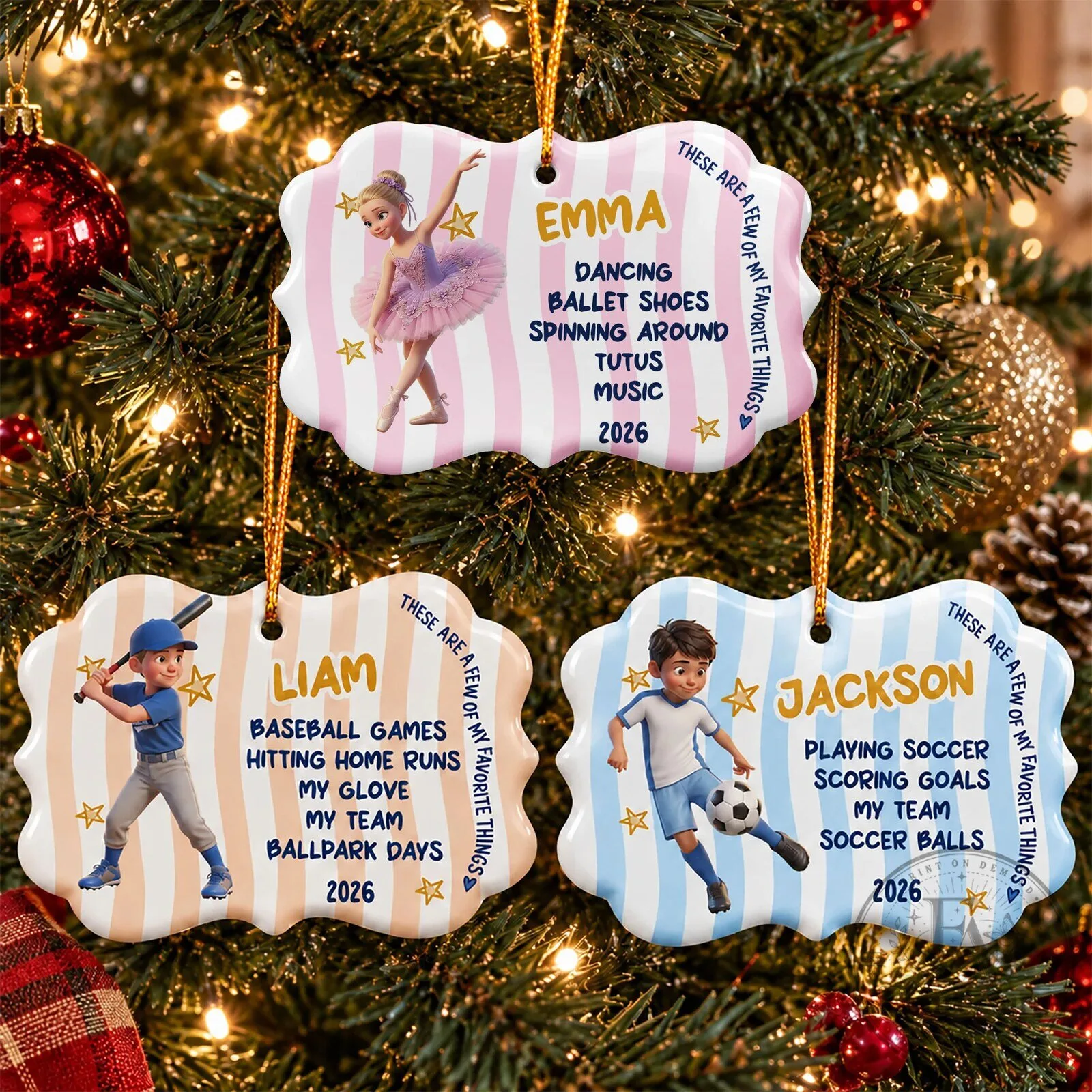 Personalized Soccer Player Favorite Things Christmas Keepsake Ornament 8 Personalized Soccer Player Favorite Things Christmas Keepsake Ornament