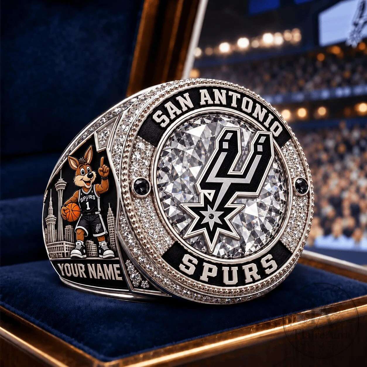 San Antonio Spurs NBA Basketball Personalized Championship Ring For Fan