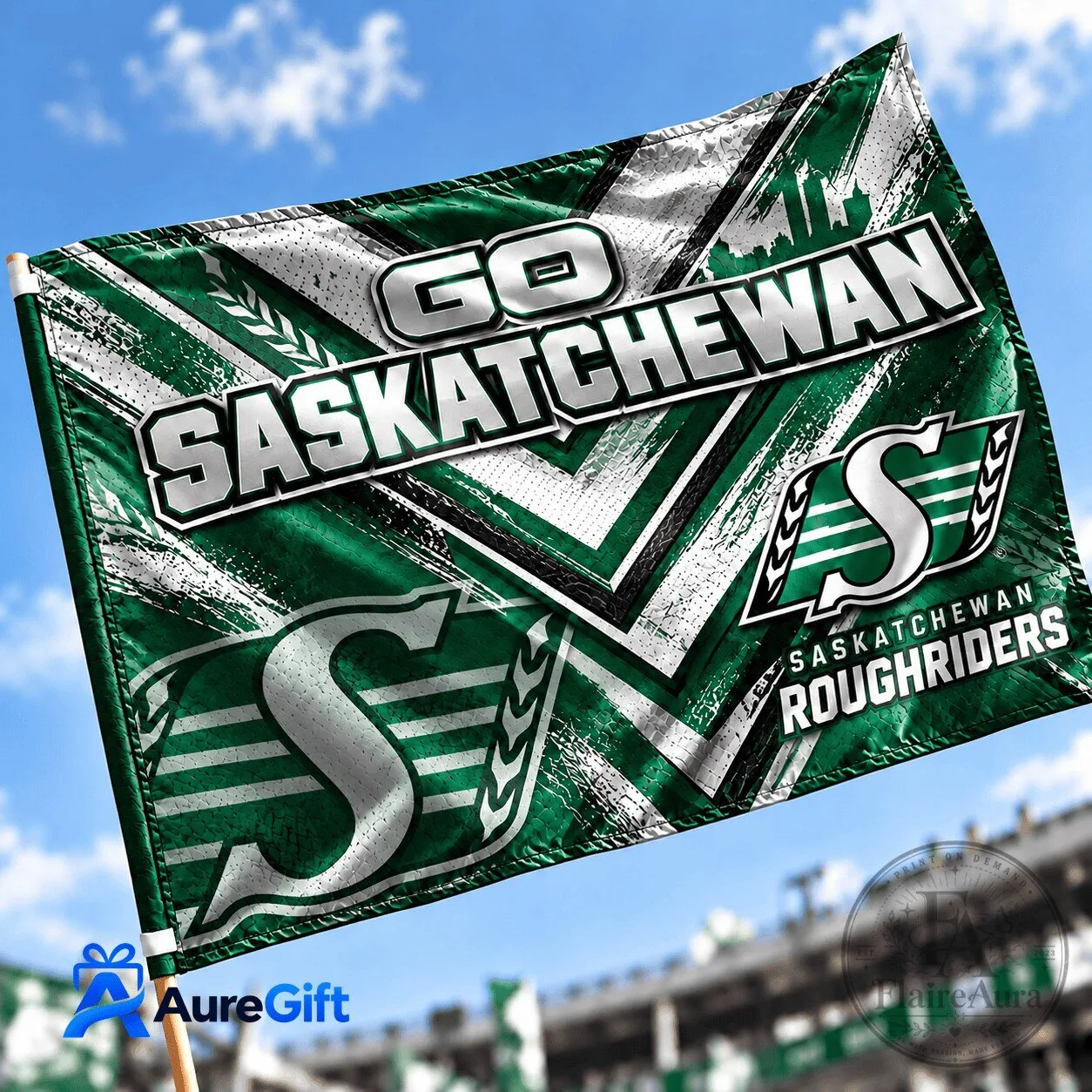 Saskatchewan Roughriders Football Team Fan Flag