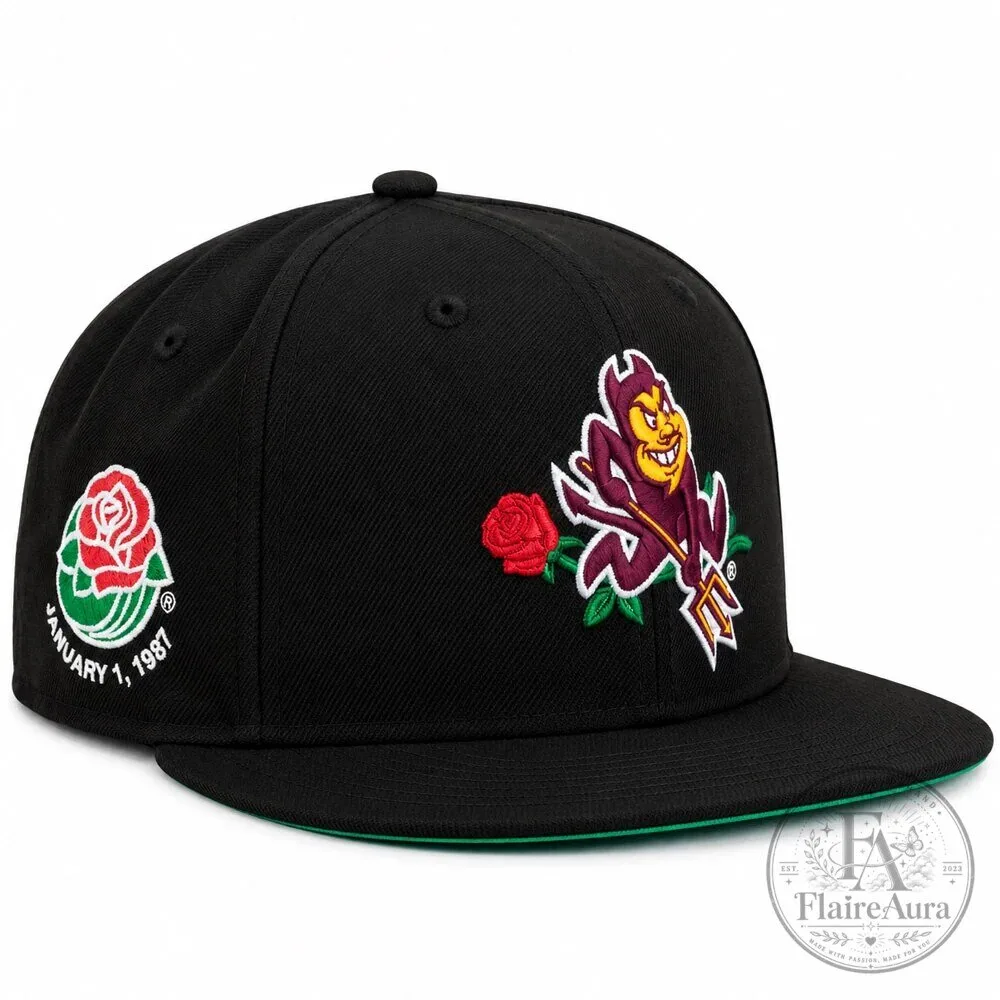 Arizona State Sun Devils Sparky Rose Bowl January 1 1987 Fitted Cap Hat