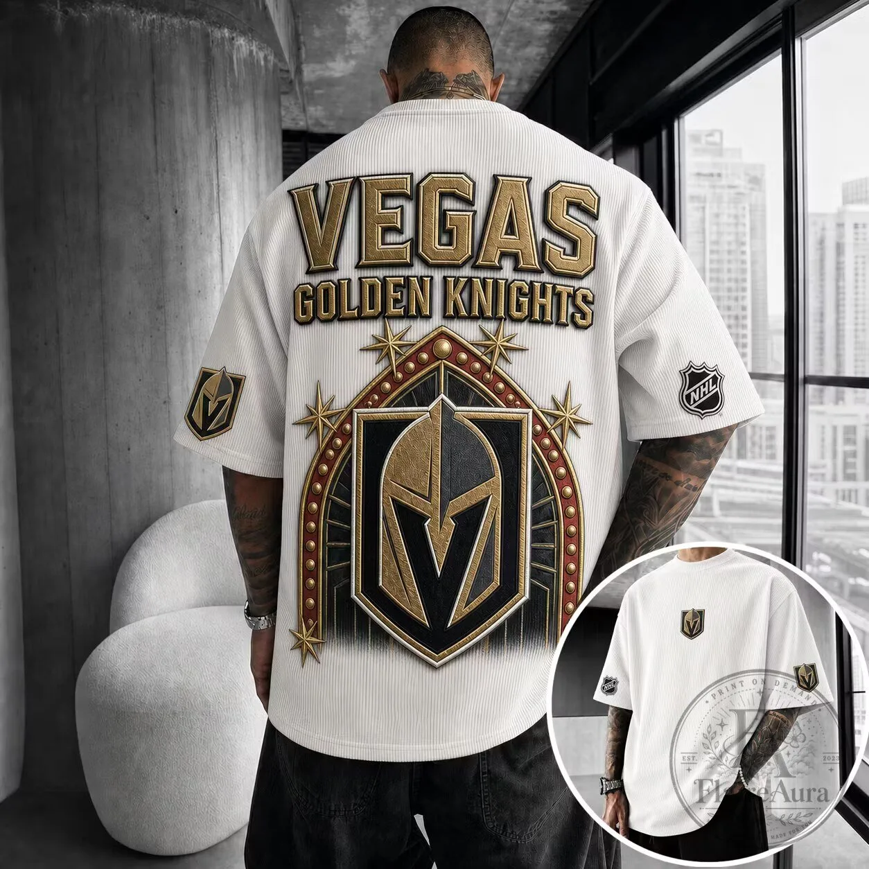Vegas Golden Knights Ice Hockey Team Fan Apparel Oversized T-Shirt