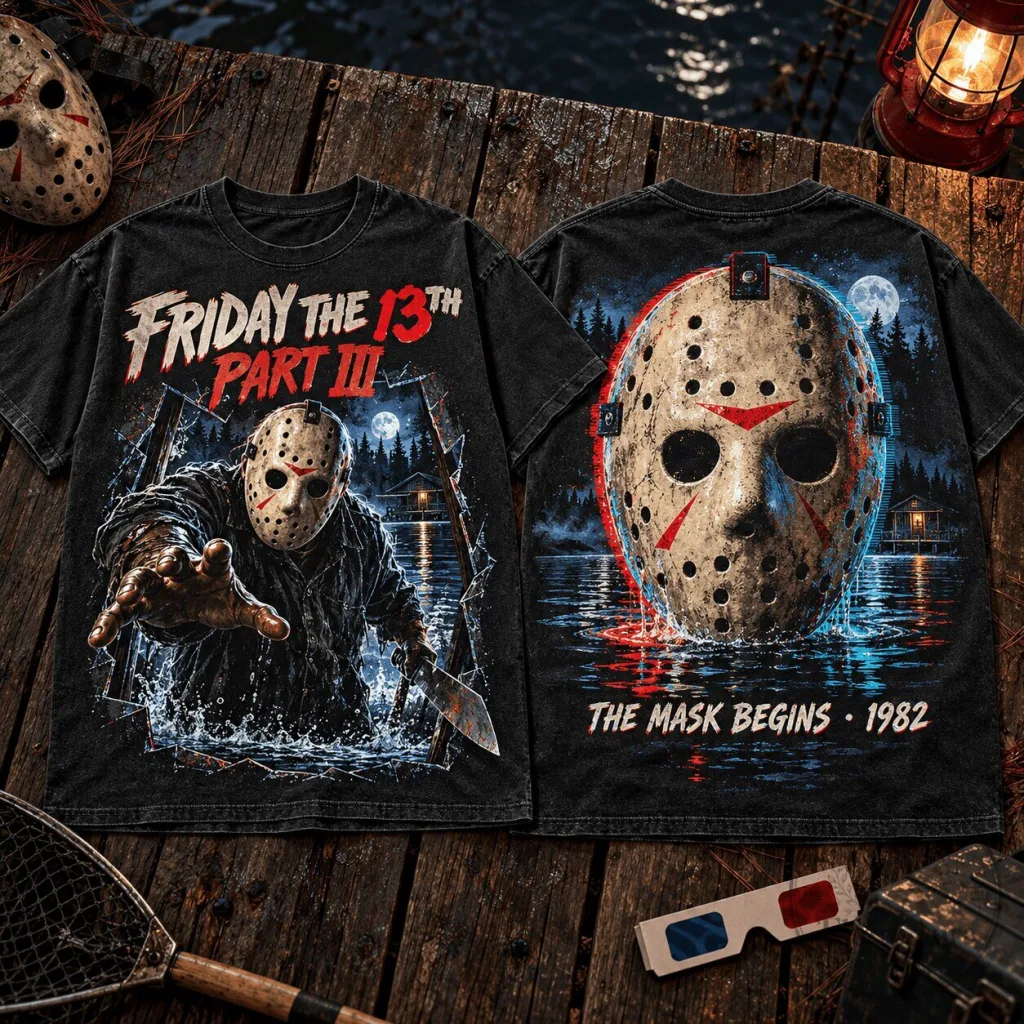 Friday the 13th Part 3 The Mask Begins Horror Movie Jason Voorhees T-Shirt Friday the 13th Part 3 The Mask Begins Horror Movie Jason Voorhees T-Shirt