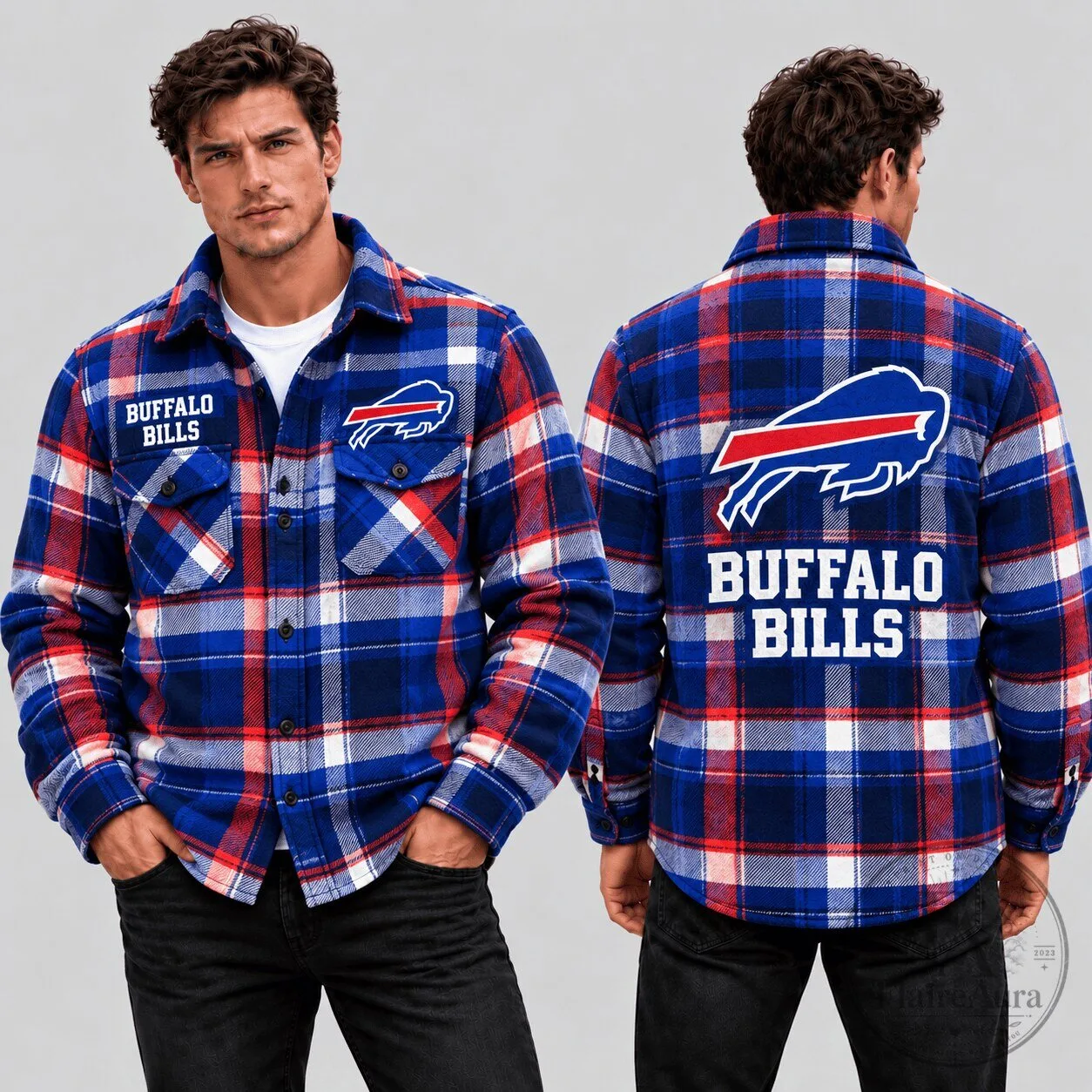 Buffalo Bills NFL Classic Game Day Flannel Button Up Shirt
