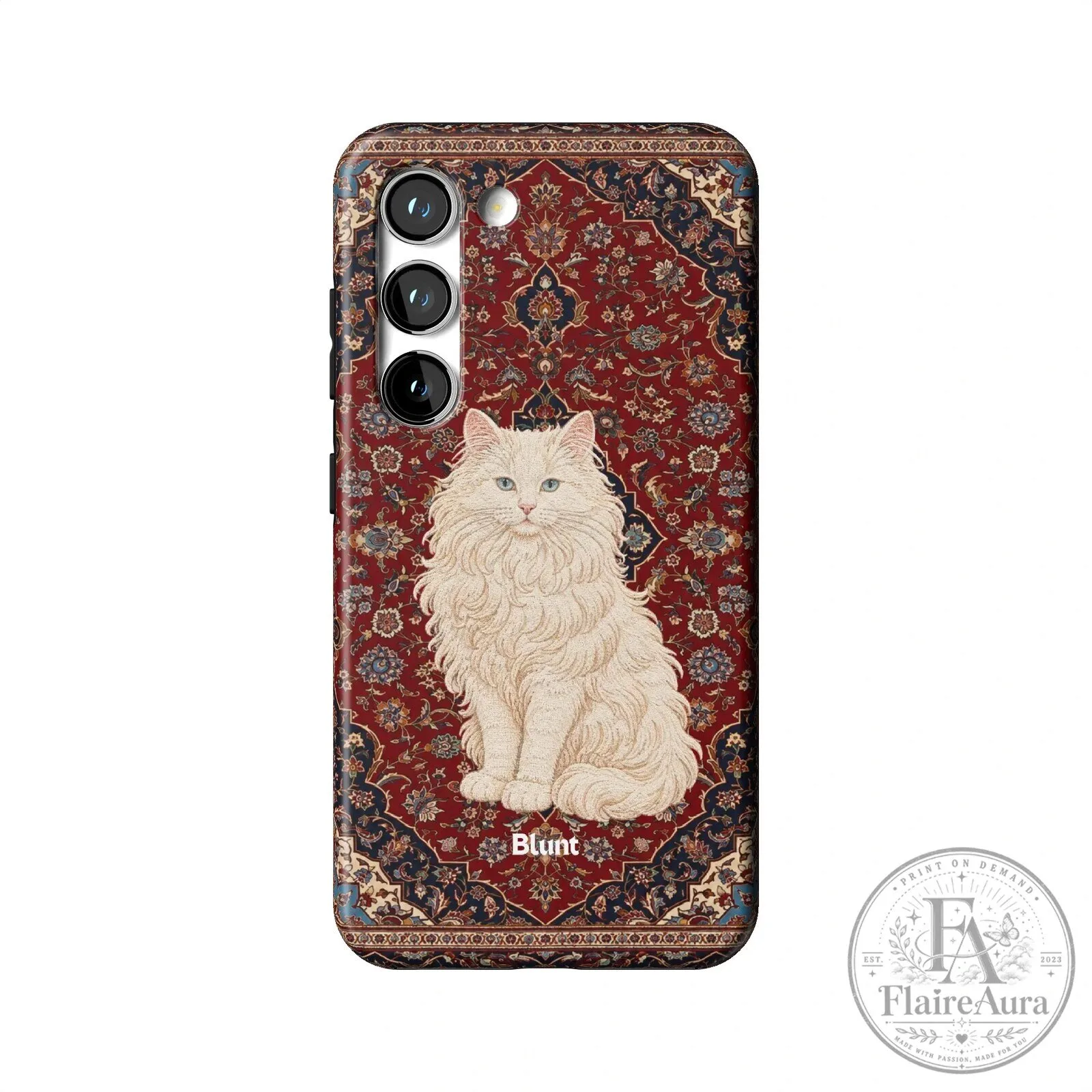 Persian Cat on Red Oriental Rug Pattern Samsung Galaxy Phone Case 24 Persian Cat on Red Oriental Rug Pattern Samsung Galaxy Phone Case