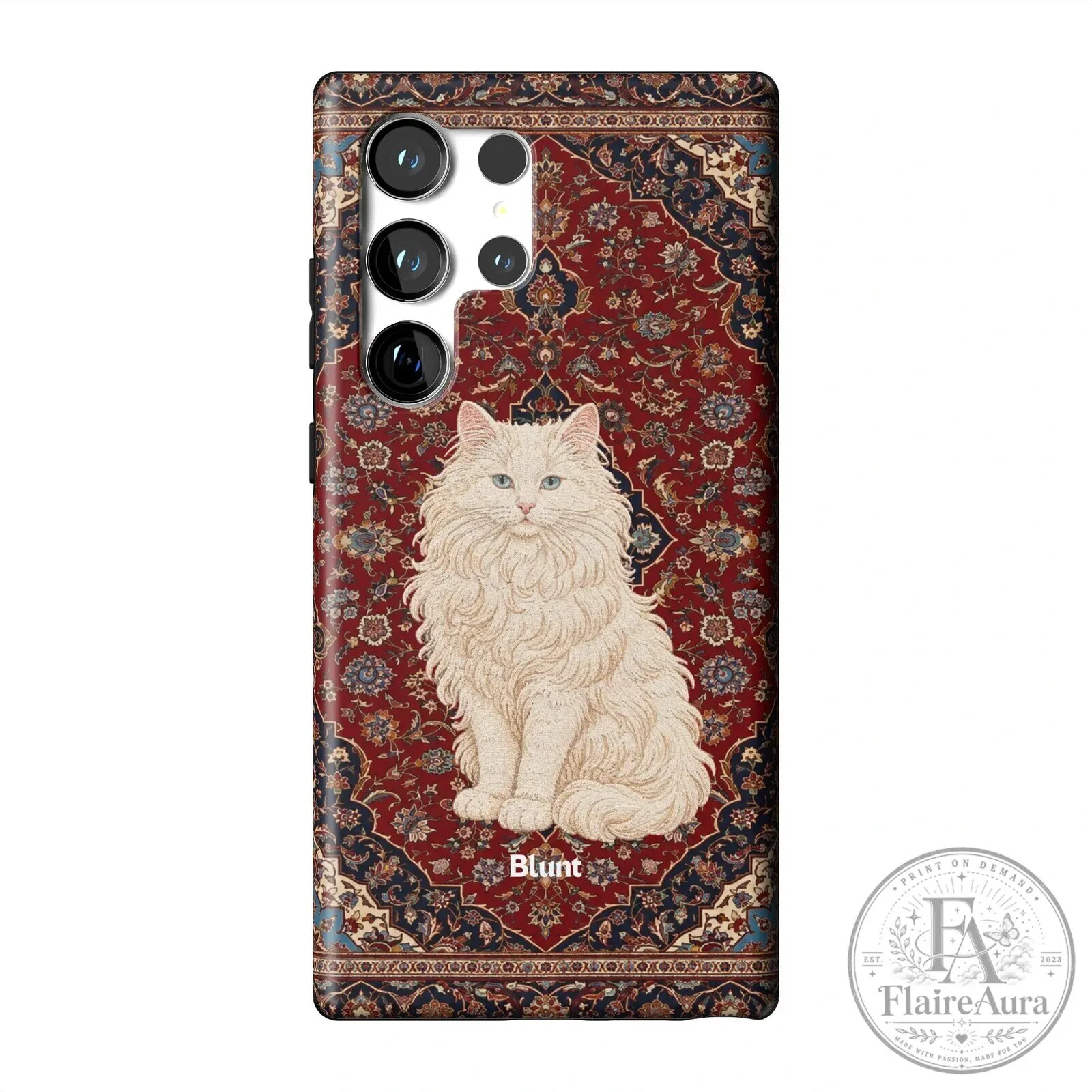 Persian Cat on Red Oriental Rug Pattern Samsung Galaxy Phone Case 26 Persian Cat on Red Oriental Rug Pattern Samsung Galaxy Phone Case