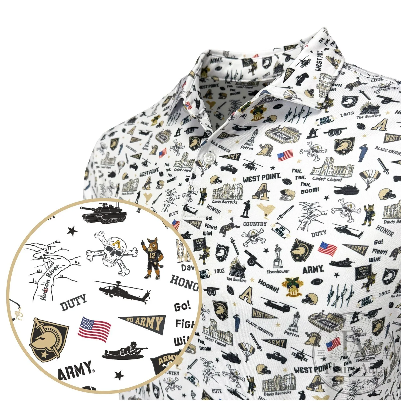 United States Military Academy Black Knights Gameday Polo Shirt 3 United States Military Academy Black Knights Gameday Polo Shirt