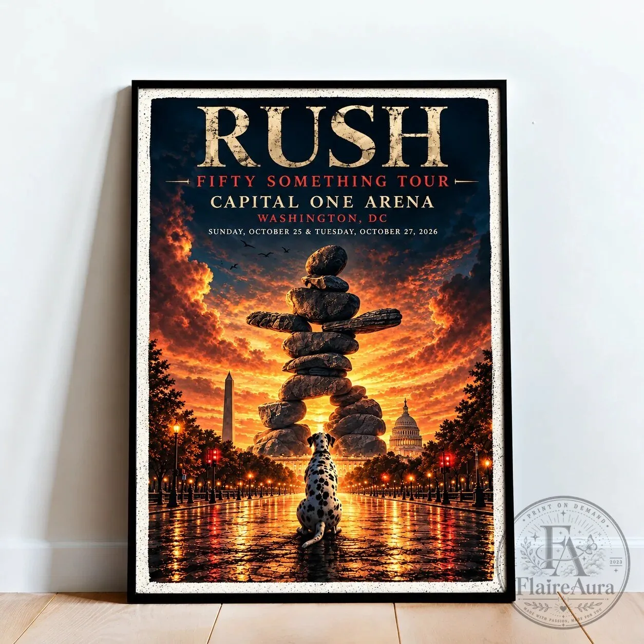 Rush Fifty Something Tour Capital One Arena Washington DC 2026 Concert Poster