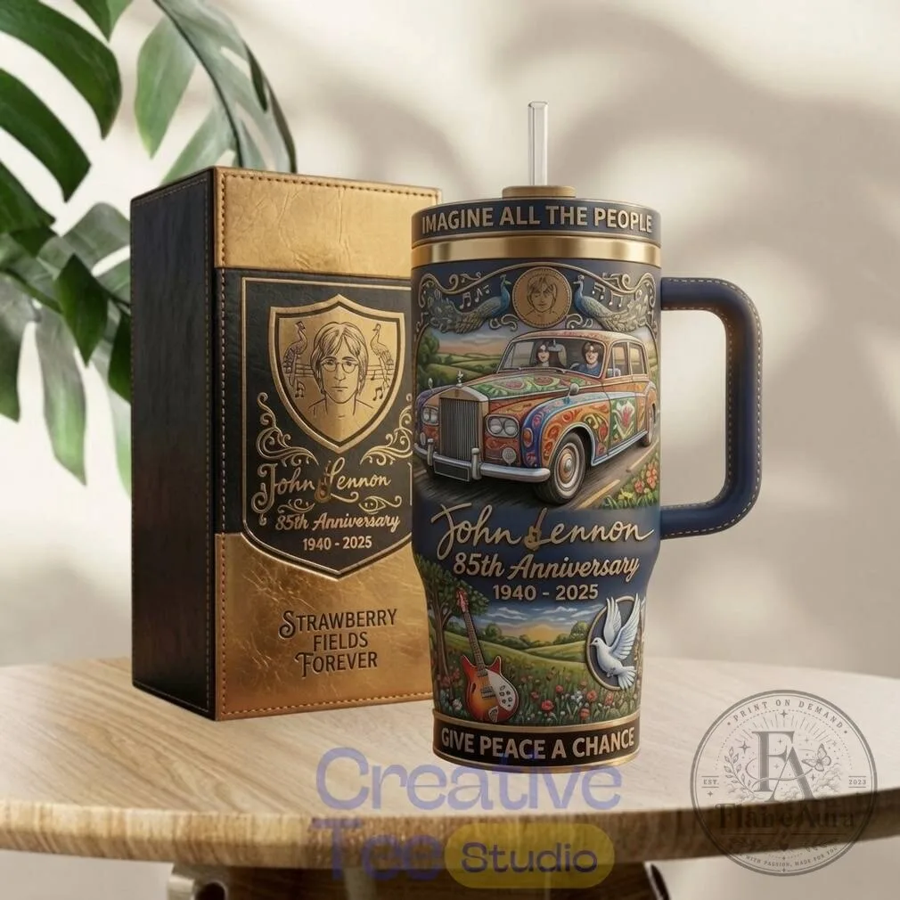 John Lennon 85th Anniversary Imagine All The People Commemorative Tumbler