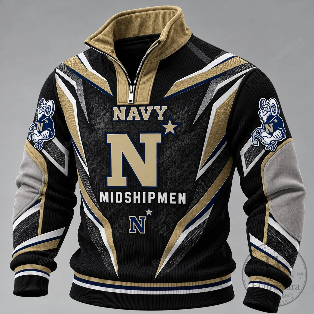 Navy Midshipmen Football Team Quarter Zip Pullover Sweatshirt