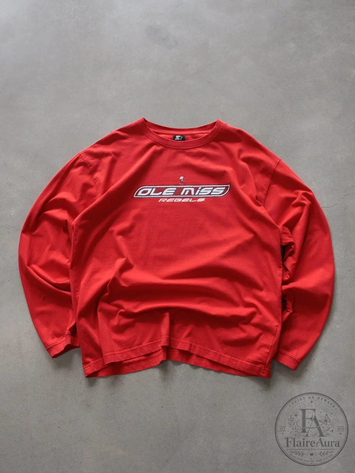 Ole Miss Rebels Starter Vintage Red Long Sleeve T-Shirt